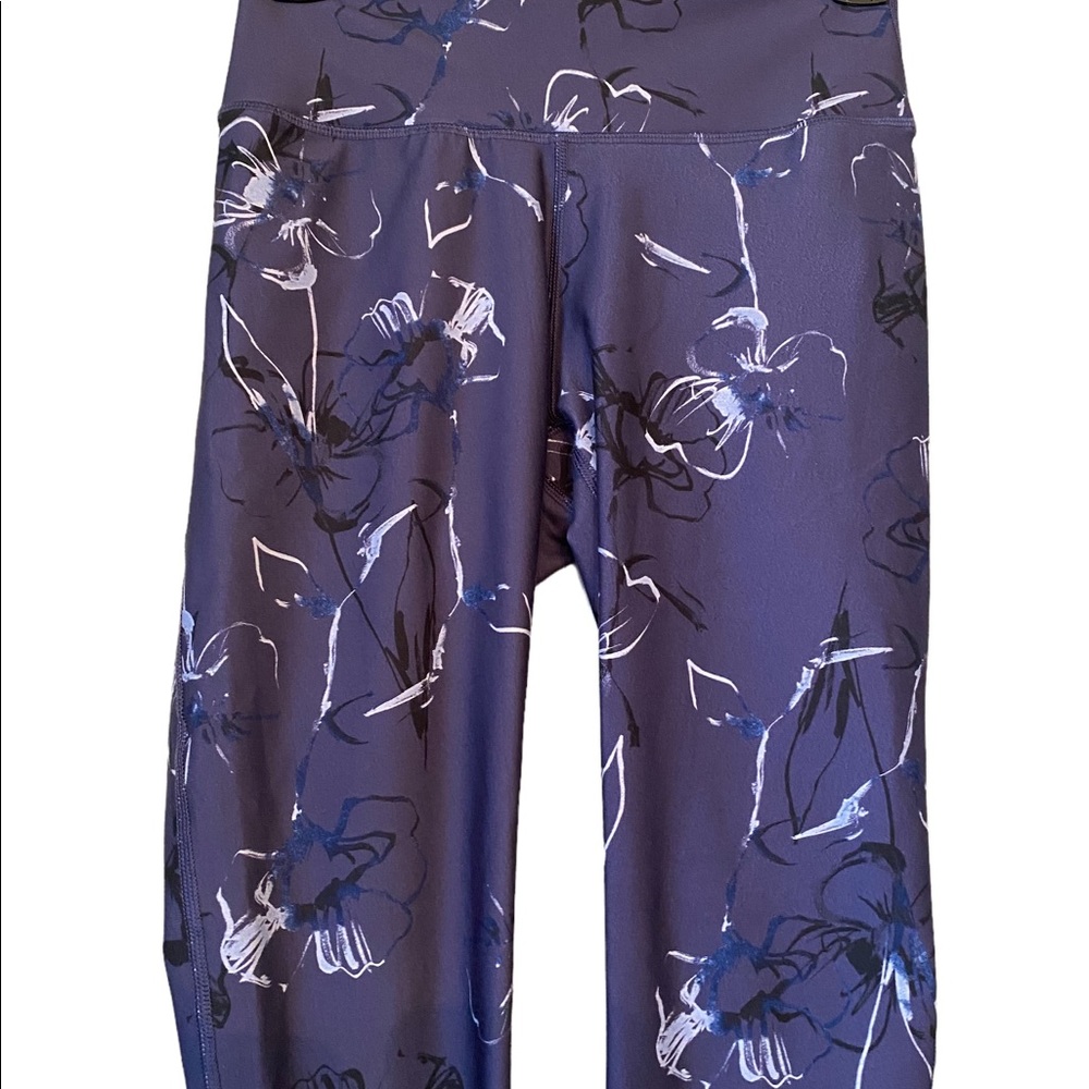 Fabletics High Waisted Purple Designed Leggings - image 2